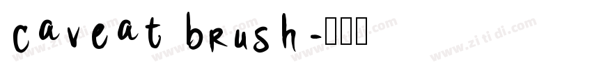 caveat brush字体转换